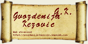 Gvozdenija Kezović vizit kartica